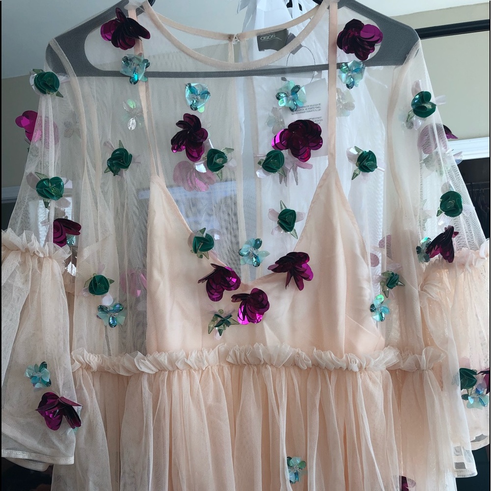 ASOS sequin baby doll dress